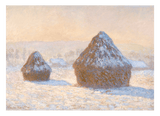 Claude Monet - Heuschober am Morgen, Schneeeffekt (1891)