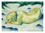 Franz Marc - Liegender Hund im Schnee (191011)