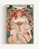 Alfons Mucha - Frau umringt von Blumen