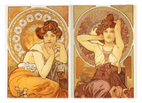 Alfons Mucha - mit zwei Frauen