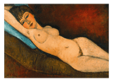 Amedeo Modigliani - Nu Couché au coussin bleu
