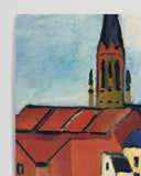August Macke - Marienkirche mit Häusern und Schornstein