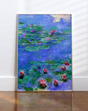 Claude Monet - Rote Seerosen auf blauem Teich