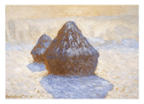 Claude Monet - Heuschober Schneeeffekt