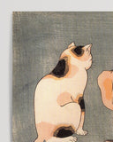 Utagawa Kuniyoshi - Vier Katzen in vier Posen