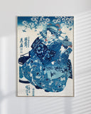 Utagawa Kuniyoshi - Ogiya Uchi Hanaogi in Blau