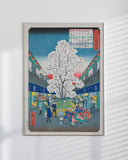 Utagawa Kuniyoshi - Kirschblüten in Yoshiwara - 100 berühmte Ansichten von Edo