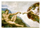 Michelangelo - Die Erschaffung Adams Renaissance Malerei