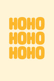 HOHOHO Weihnachts Poster in Gelb