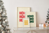 HOHOHO Weihnachts Poster in Rot