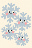 Grinsende Schneeflocken Familie Poster