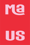 Maus Typografie Poster in Rot und Pink
