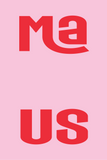 Maus Typografie Poster in Pink und Rot