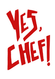 Yes, Chef! Poster in Rot