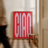 Ciao Poster in Pink