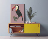 François Levaillant - Tukan auf lila Hintergrund