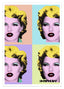 Banksy - Museum-Poster 4 x Kate Moss im Pop-Art Stil von Marilyn Monroe