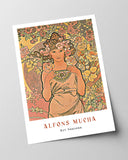Alfons Mucha - Museum-Poster Frau mit Blumen II
