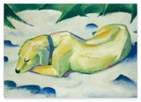 Franz Marc - Liegender Hund im Schnee (191011)