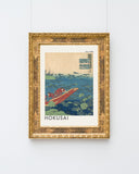 Katsushika Hokusai - Museum-Poster Gedicht von Funya no Asayasu