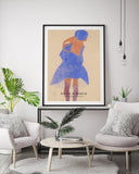 Egon Schiele - Museum-Poster II Stehendes Mädchen, Rückansicht