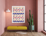 Paul Poiret zugeschrieben - Stoffdesign mit Streifen