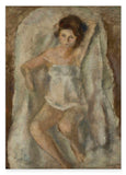Jules Pascin - Liegende Frau im Nachhemd