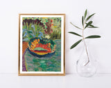 Pierre Bonnard - Korb mit Früchten auf einem Tisch im Garten von Le Cannet