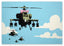 Banksy - Hubschrauber mit pinker Schleife Helicopter Graffiti Street Art