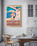 Pierre Fix-Masseau - Art Deco Werbeplakat - Strand in Monte Carlo