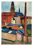 August Macke - Marienkirche mit Häusern und Schornstein
