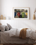 Banksy - Beatles Portrait Mund verdeckt mit Halstuch Street Art Graffiti