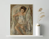 Jules Pascin - Liegende Frau im Nachhemd