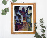 August Macke - Straße mit Kirche in Kandern