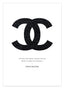Zitat von Coco Chanel - Mode-Ikone - Dunkles Muster