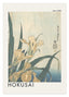 Katsushika Hokusai - Museum-Poster I Grashüpfer und Iris (Gelbe Blumen)
