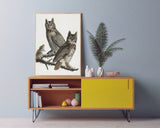 John James Audubon - Zwei Eulen