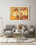 Alfons Mucha - mit zwei Frauen