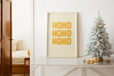 HOHOHO Weihnachts Poster in Gelb