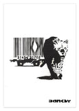 Banksy - Museum-Poster Leopard mit Strichcode - Konsumkritik