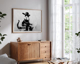 Banksy - Ratte mit Ghettoblaster Rat Graffiti Kunst Street Art
