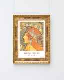 Alfons Mucha - Museum-Poster Frauenprofil mit Sternzeichen