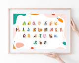 Abc Lernbild, Englisch Lernen, Dekoration Für Zuhause Oder Kindergarten