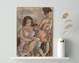 Jules Pascin - Zwei liebende Frauen in Unterwäsche