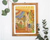 Ivan Bilibin - Sonnenschein über Stadt I