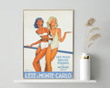 Pierre Fix-Masseau - Art Deco Werbeplakat - Frauen in Monte Carlo