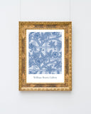 William Morris Jagd - Museum-Poster Rosen und Vögel in blau