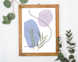 Blätter Vor Abstrakten Formen II