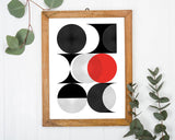 Kreise in verschiedenen Varianten - Rot