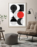 Kreise in verschiedenen Varianten - Rot